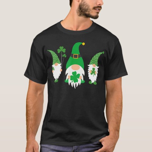 St Patricks Day Gnomes Buffalo Plaid Shamrock Wome T_Shirt