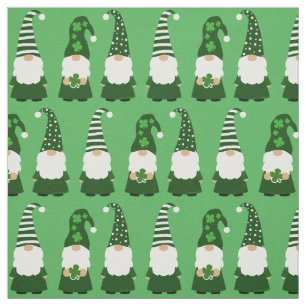 St Patricks Day Gnomes Cute Green Fabric