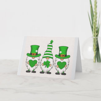 St. Patrick's Day Gnomes Holiday Card