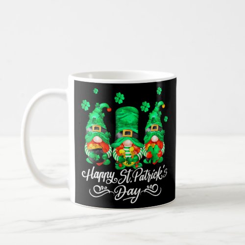 St Patricks Day Gnomes Holing Shamrock Horseshoe I Coffee Mug