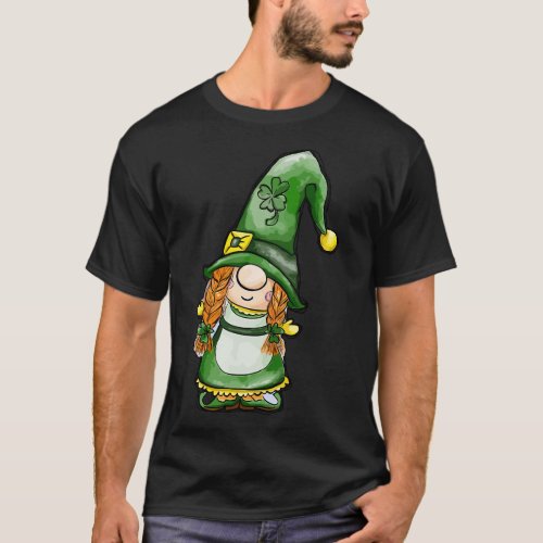 St Patricks Day Gnomes matching family wife and hu T_Shirt