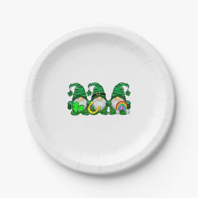 St. Patrick's Day Gnomes   Paper Plates (Front)