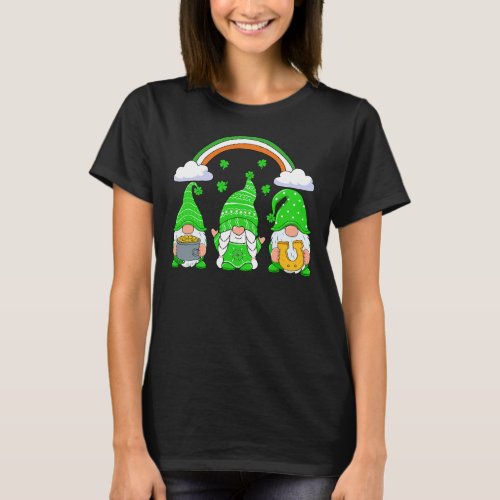 St Patricks Day Gnomes Shirt Shamrock Gnome Kids W