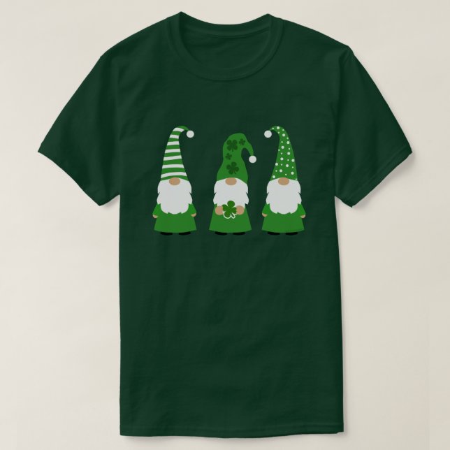 St Patricks Day Gnomes T-Shirt (Design Front)