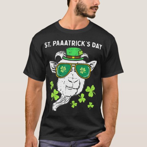St Patricks Day Goat Head Saint Pattys Farmer T_Shirt