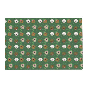 St Patricks Day Golden Retriever Dogs Placemat