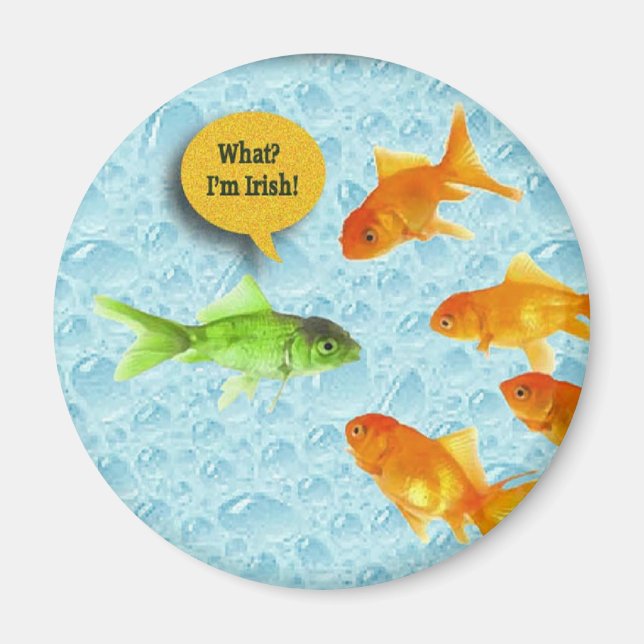 St. Patrick's Day, Goldfish Humor Magnet (Front)