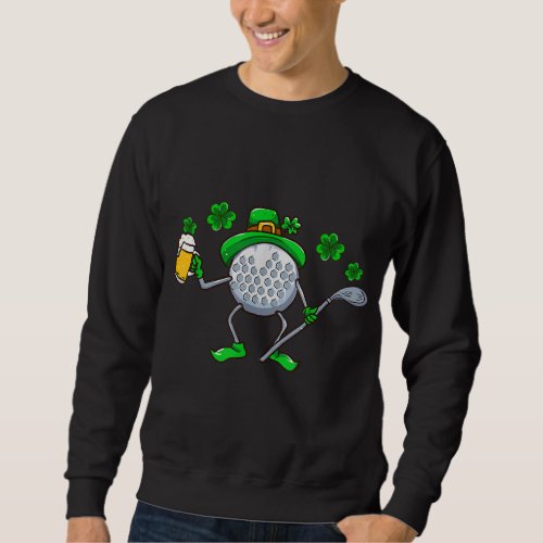 St Patricks Day Golf Golfing Irish Golfer Beer Hum Sweatshirt