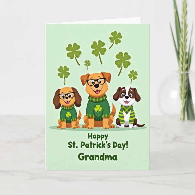 St Patricks Day Grandma Card (Front)