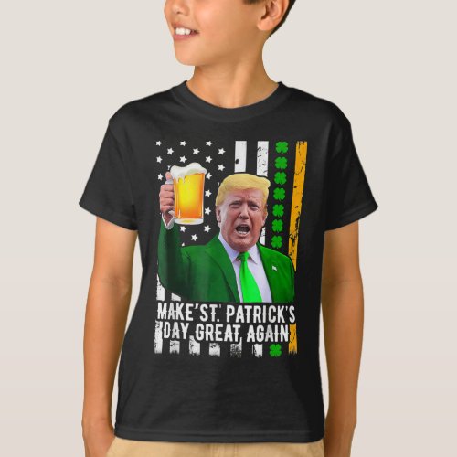 St Patricks Day Great Again Fun Trump Shamrock Be T_Shirt