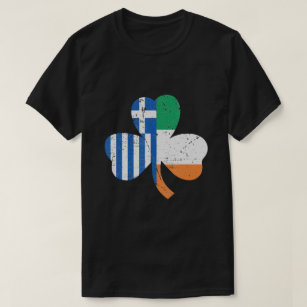 St. Patrick's Day Greek Flag Irish Greece T-Shirt