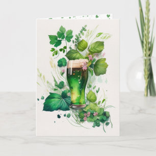 St. Patrick's Day Green Beer In Ivy  Card