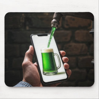 St. Patrick's Day Green Beer Mouse Pad