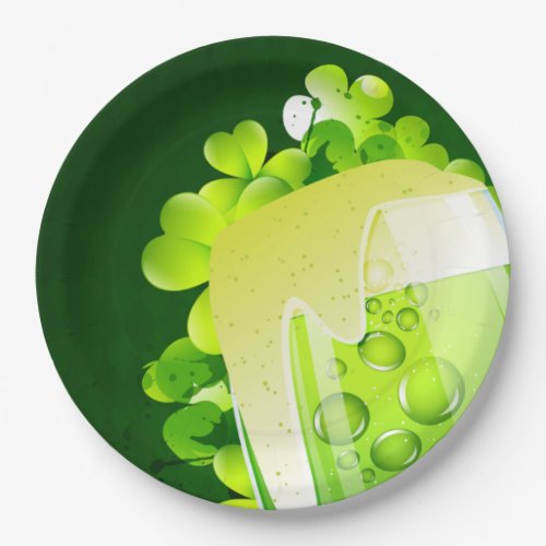 St Patricks Day Green Beer Paper Plates