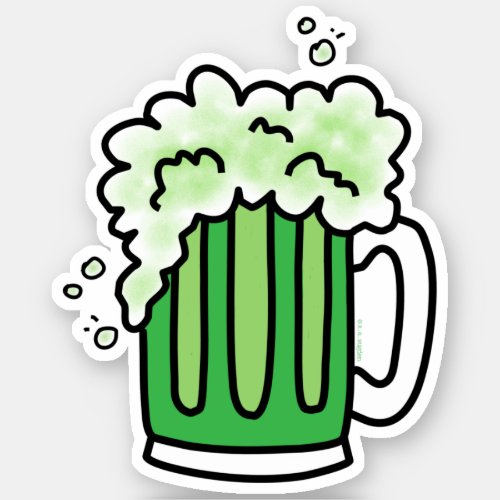 St Patricks Day Green Beer Sticker