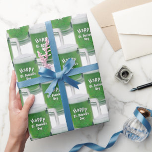 St. Patrick's Day Green Beer Wrapping Paper