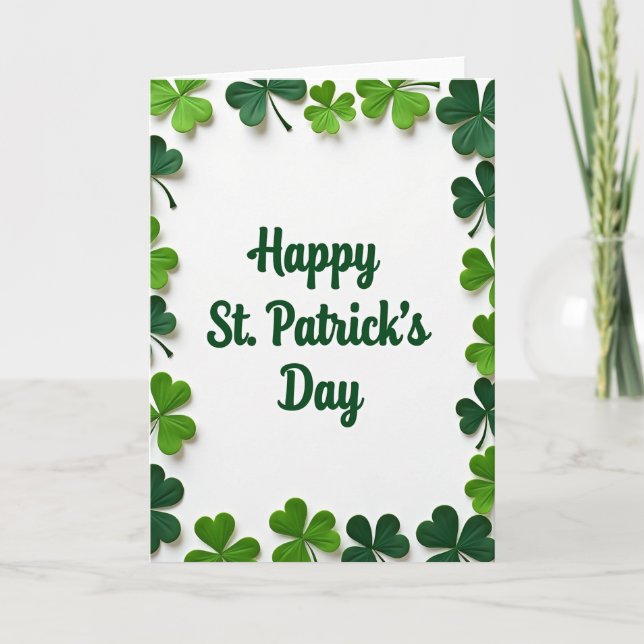 St Patricks Day Green Card (Front)