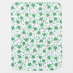 St. Patrick's Day, Green Celtic Shamrock Baby Blanket