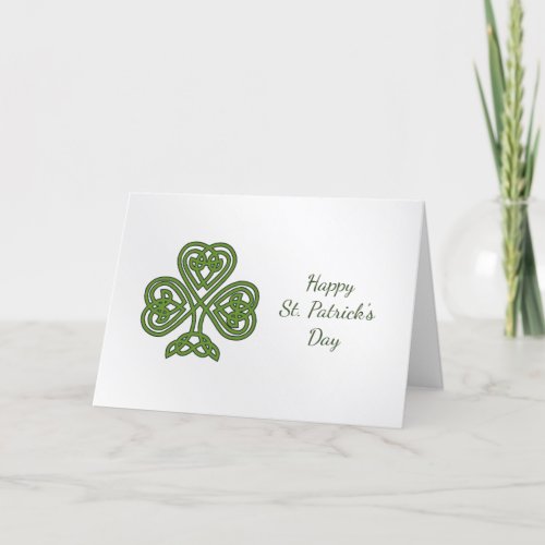 St Patricks Day Green Celtic Shamrock Holiday Card