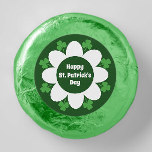 St. Patrick's Day Green Clovers and Flower Design Dipped Oreo Cookie Favors