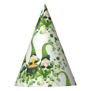 St Patricks Day Green Clovers Old Leprechaun Party Hat