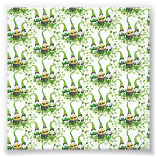 St Patricks Day Green Clovers Old Leprechaun Photo Print