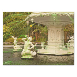 St Patrick&#39;s Day Green Forsyth Fountain Photo Tissue Paper