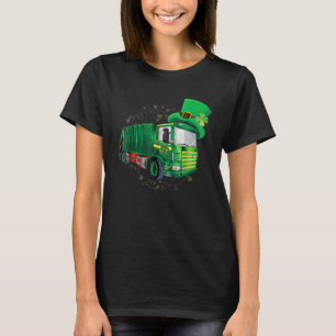 St Patrick's Day Green Garbage Truck Men Women Boy T-Shirt