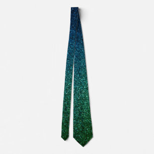 St Patrick's Day Green Glitter Blue Art Gift Favor Neck Tie