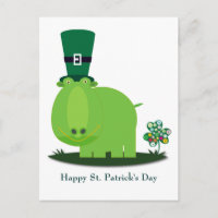 St Patrick's day: Green HIPPO