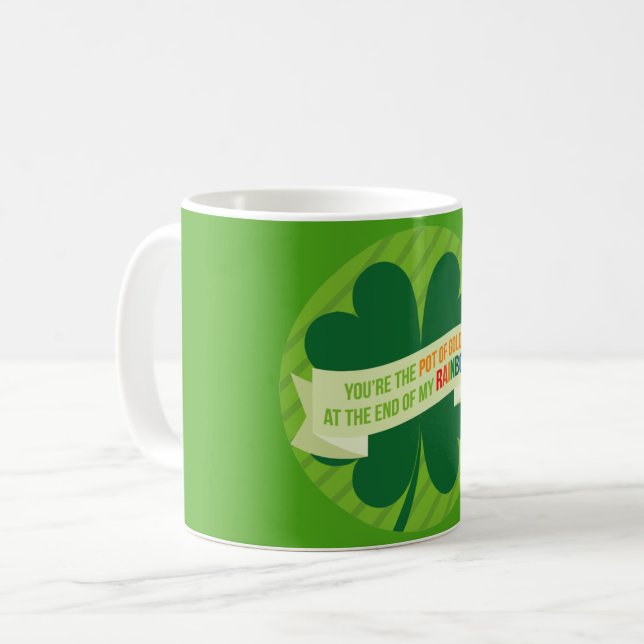 St. Patrick's Day Green Irish Print Mug (Front Left)