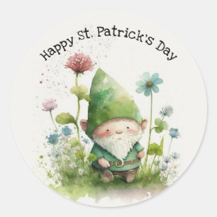 St. Patrick's Day Green Leprechaun Classic Round Sticker