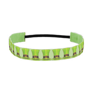St. Patrick's Day Green Leprechaun Tophat Top Hat Athletic Headband