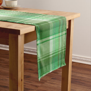 St.Patrick's Day Green Plaid Table Runner