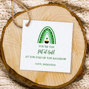 St. Patrick's Day Green Rainbow & Pot of God Favor Tags