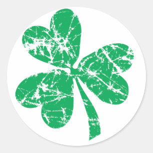St. Patrick's Day Green Shamrock Classic Round Sticker