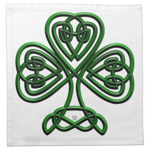 St Patricks Day Green Shamrock Cloth Napkin