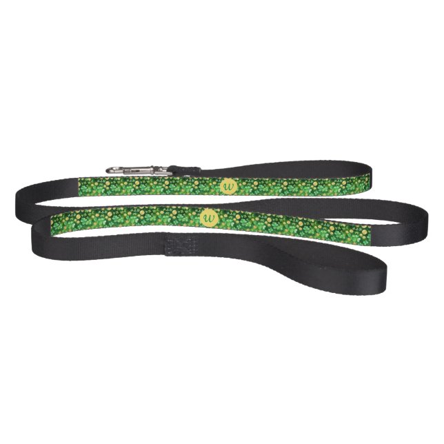 St Patrick's Day Green Shamrock Gold Coin Pet Pet Leash (Full)