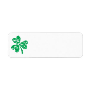 St. Patrick's Day Green Shamrock Label