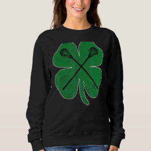 St Patrick's Day Green Shamrock Lacrosse Irish Men Sweatshirt