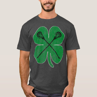 St Patricks Day Green Shamrock Lacrosse Irish T-Shirt