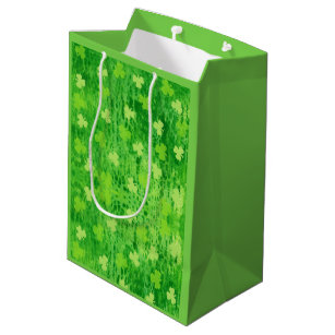 St Patrick's Day Green Shamrock Pattern Gift Bag