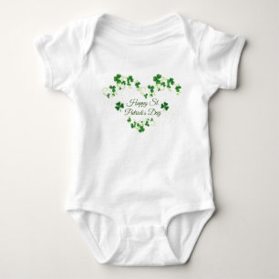 St. Patrick's Day Green Shamrock Vine Irish Party  Baby Bodysuit