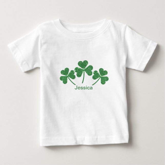 St. Patrick's Day Green Shamrock Vine Irish Party  Baby T-Shirt (Front)