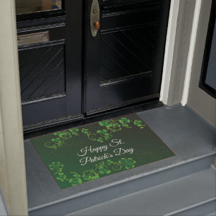 St. Patrick's Day Green Shamrock Vine Irish Party Doormat