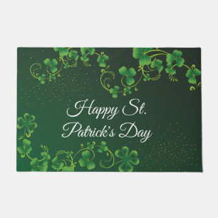 St. Patrick's Day Green Shamrock Vine Irish Party Doormat