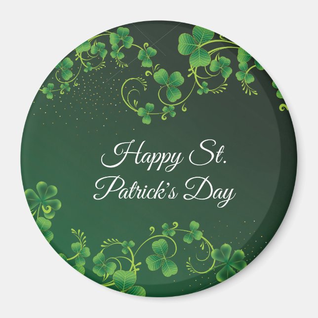 St. Patrick's Day Green Shamrock Vine Irish Party  Magnet (Front)