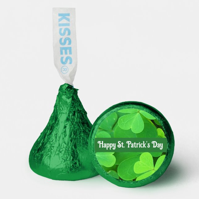 St. Patrick's Day Green Shamrocks and Clovers      Hershey®'s Kisses® (Front)