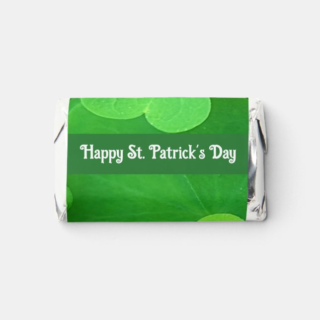St. Patrick's Day Green Shamrocks and Clovers      Hershey's Miniatures (Front)