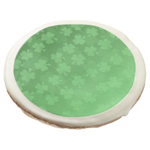 St Patricks Day green shamrocks ombre pattern Sugar Cookie